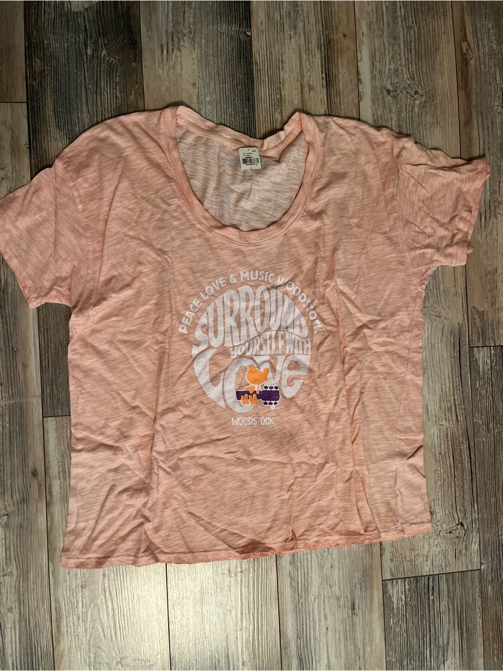 NWT Woodstock graphic Tee- by Pink